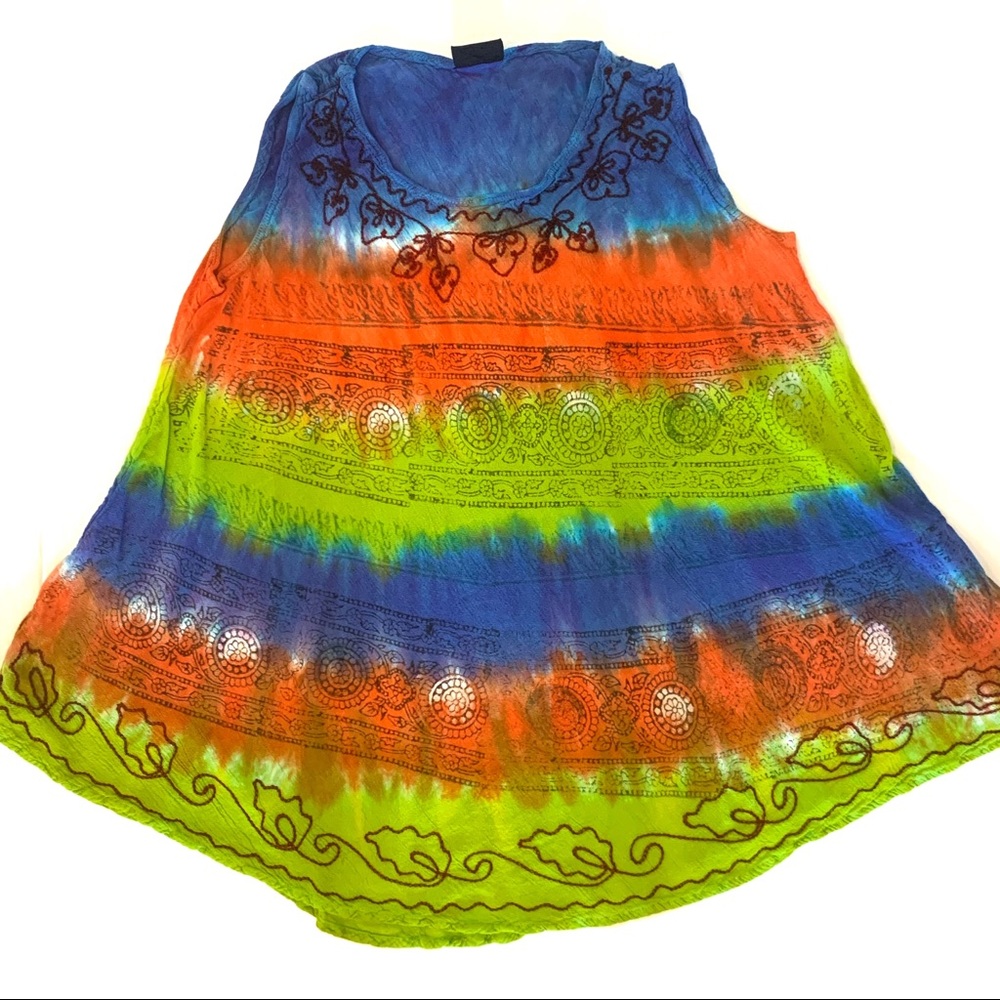 KOHINOOR FASHION Women’s Boho Tie Dye Tank Top